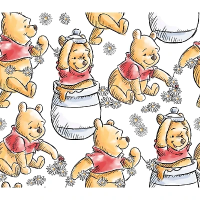 Disney® Winnie the Pooh Playing Cotton Fabric