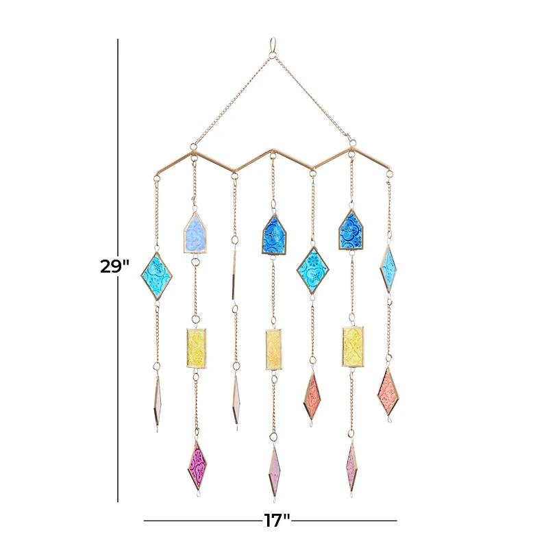 The Novogratz Multi Metal Contemporary Windchime, 29" x 17" x 2"