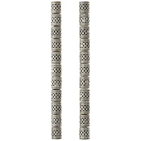 12 Pack:  Silver Snake Carved Metal Tube Beads, 9mm by Bead Landing™