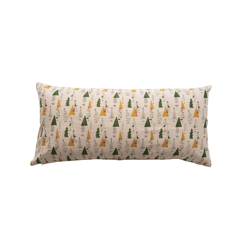 Hello Honey® 38" x 18" Christmas Tree Cotton Chambray Pillow