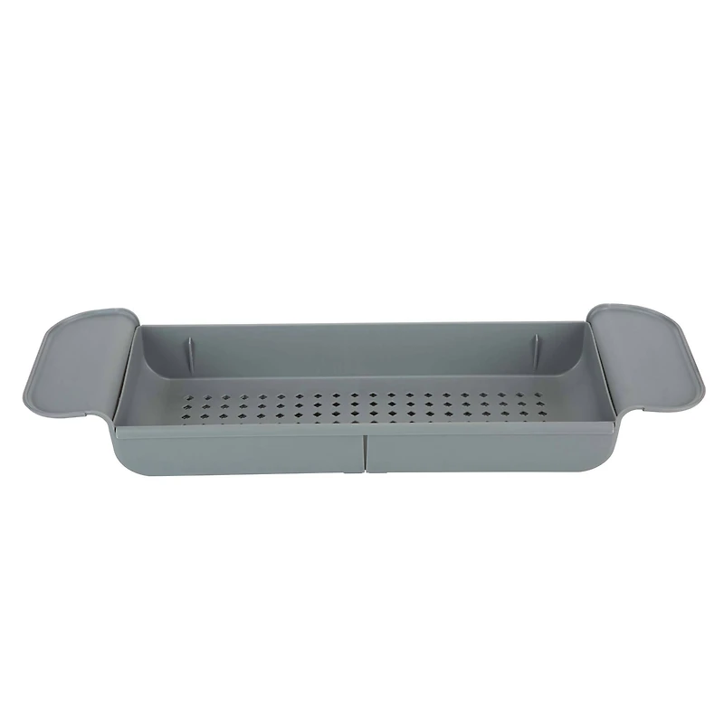 Bath Bliss Gray Expandable Non-Slip Bathtub Caddy