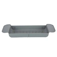 Bath Bliss Gray Expandable Non-Slip Bathtub Caddy