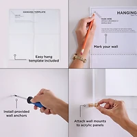 Wexel Art Double Panel Clear Acrylic Floating Wall Frame with Gold Hardware