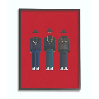 Stupell Industries Run DMC Fashion Design in Black Frame Wall Art