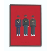 Stupell Industries Run DMC Fashion Design in Black Frame Wall Art