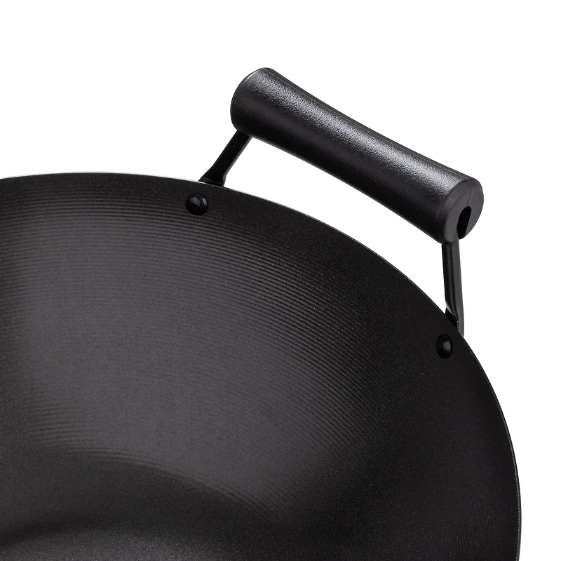 Joyce Chen 14" Carbon Steel Nonstick Wok Set with Lid and Bakelite Handles