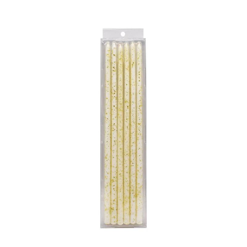 11.5" White Speckled Narrow Taper Candles, 12ct. by Ashland®