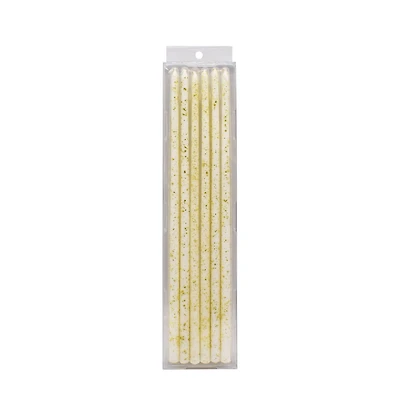 11.5" White Speckled Narrow Taper Candles, 12ct. by Ashland®