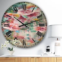 Designart 'Flower Shower Iii Cabin Wall Clock