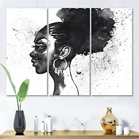 Designart - Monochrome Portrait of African American Woman I