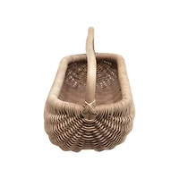 Hello Honey® Natural Hand-Woven Rattan Basket with Handle