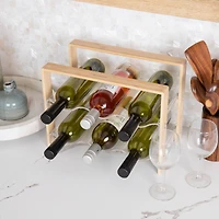Mind Reader Modern Collection Bamboo & Acrylic 6 Bottle Wine Rack