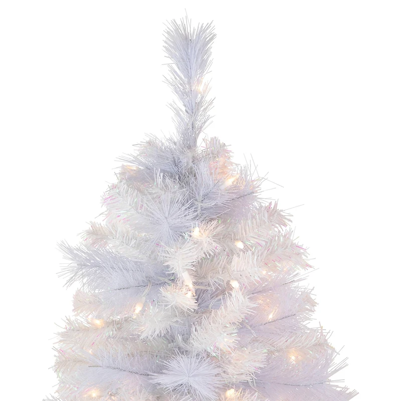7.5ft. Pre-Lit Seneca White Spruce Artificial Christmas Tree, Dual Function LED Lights