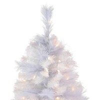 7.5ft. Pre-Lit Seneca White Spruce Artificial Christmas Tree, Dual Function LED Lights
