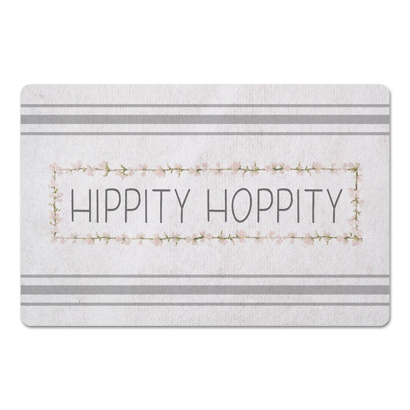 Hippity Hoppity Gray 2 27" x 18" Floor Mat