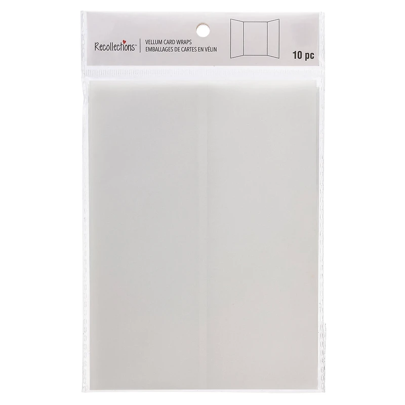 A7 White Vellum Card Wraps by Recollections™, 10ct.