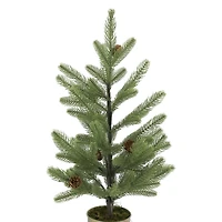 22" Pre-Lit Pine & Pinecone Accent Tree in Metal Bucket by Ashland®