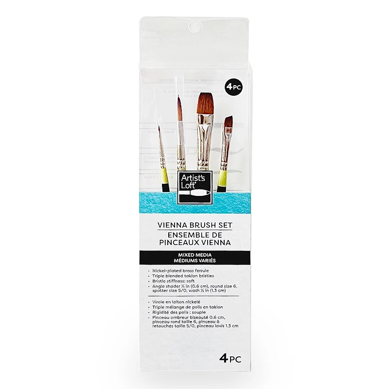 4-Piece Mixed Media Vienna Brush Set No.1 by Artist's Loft®