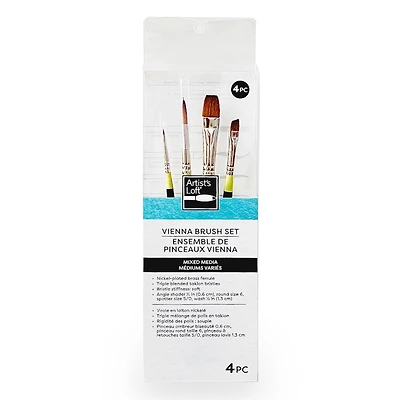 4-Piece Mixed Media Vienna Brush Set No.1 by Artist's Loft®