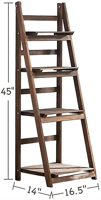 NEX™ 44" Brown 4 Tier Foldable Multifunction Plant Shelf Storage Rack