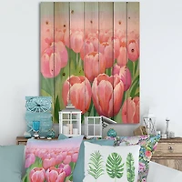 Designart - Field of Pink Tulips