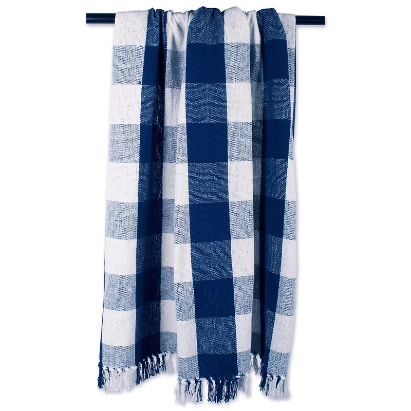 DII® Navy & Off-White Buffalo Check Throw