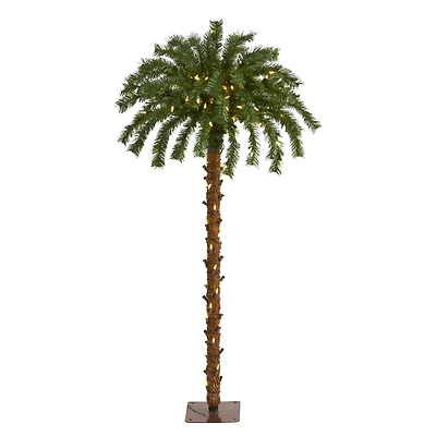 4ft. Pre-Lit Christmas Palm Artificial Tree with Warm White LED Lights