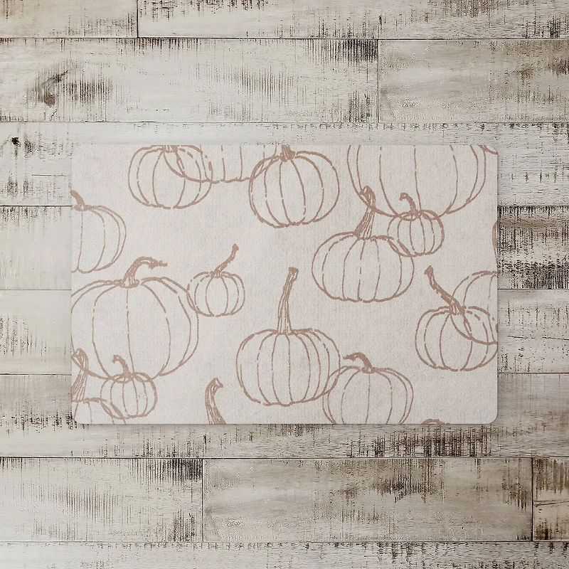 Dusty Rose Multi Pumpkin Pattern Floor Mat