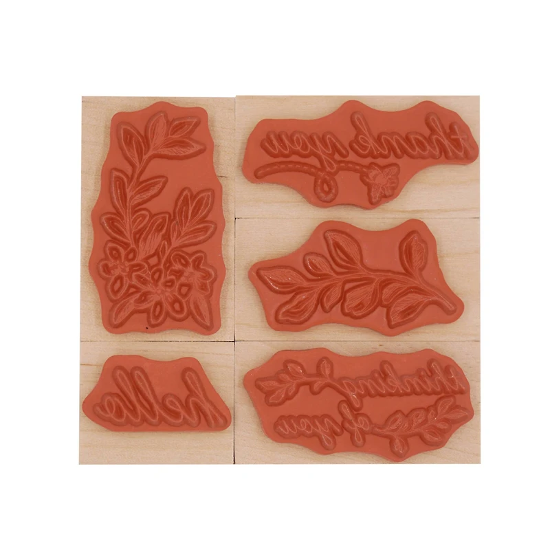 Floral Hello Wood Stamp Set by Recollections™