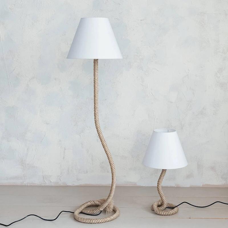 Hello Honey® 26.5" Brown Rope Table Lamp