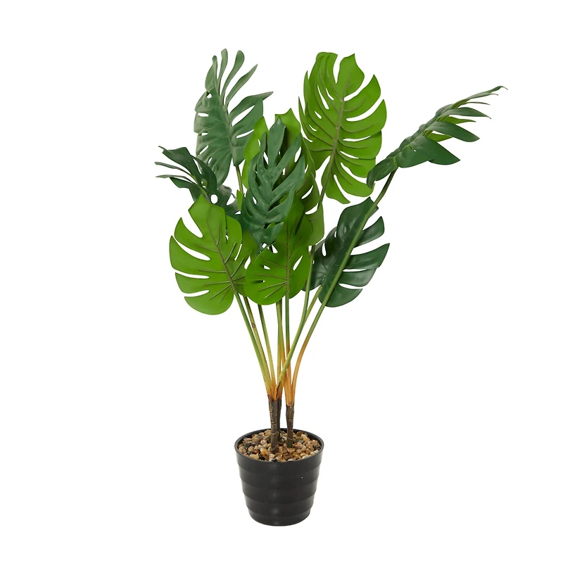 36" Green Vinyl Contemporary Potted Artificial Tree