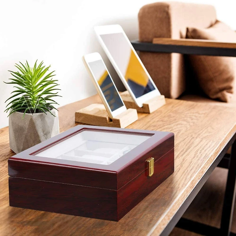 Cherry Red Deca Leather Watch Box