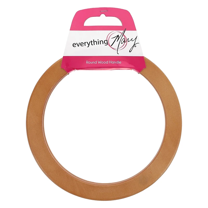 Everything Mary 7.38" Light Brown Round Wood Handle, 2ct.