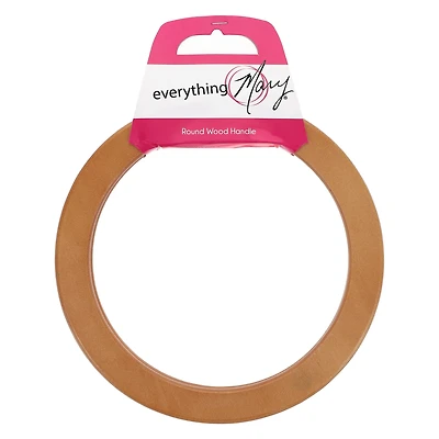 Everything Mary 7.38" Light Brown Round Wood Handle, 2ct.