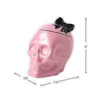 8" Pink Skeleton Ceramic Cookie Jar by Ashland®
