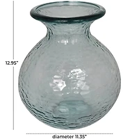 13" Clear Recycled Glass Vase