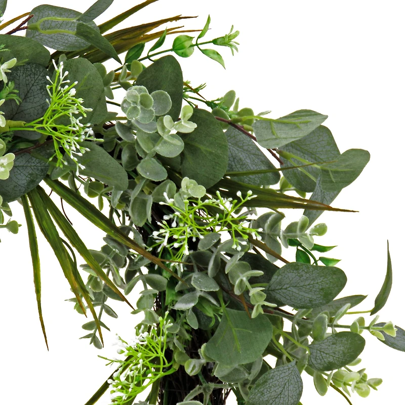 22" Eucalyptus & Grass Wreath