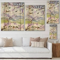 Designart - Birds On Cherry Branch
