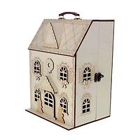 12.25" Unfinished Winter Home DIY Wood Dollhouse by Make Market®