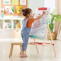 Hape Standing Easel Double-Sided Chalkboard & Whiteboard