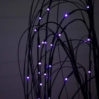 5ft. Orange & Purple LED Pre-Lit Halloween Black Willow Artificial Fall Tree