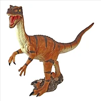 Design Toscano 15.5" Tall Velociraptor Scaled Dinosaur Statue