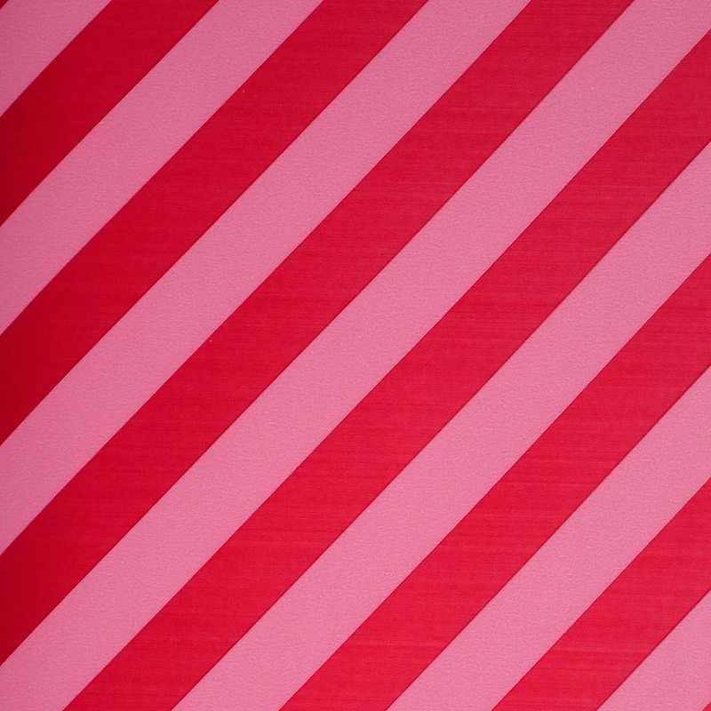 30" x 24ft. Pink & Red Stripe Foil Gift Wrap by Celebrate It™