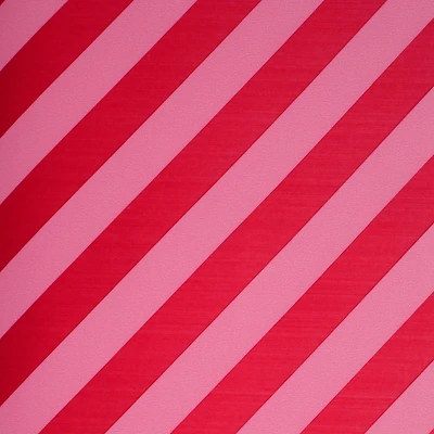 30" x 24ft. Pink & Red Stripe Foil Gift Wrap by Celebrate It™