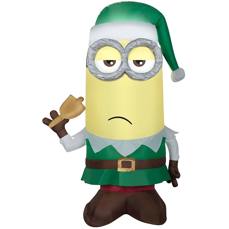 3.5ft. Airblown® Inflatable Kevin as Elf with Bell