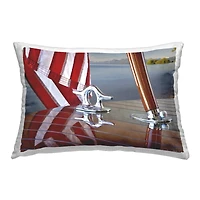 Stupell Industries Flag On Boat Hull Decorative Printed Throw Pillow