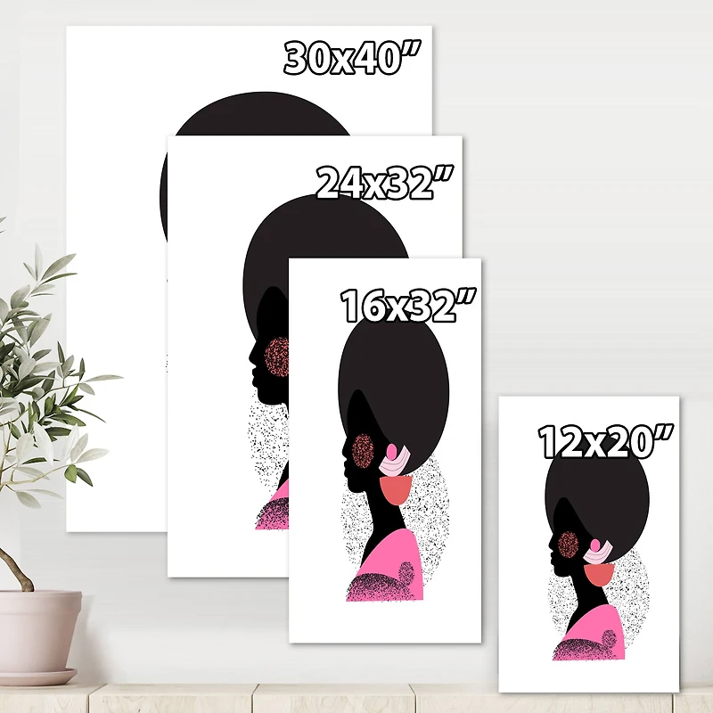 Designart - Ethnic Geometric Silhouette of African American I