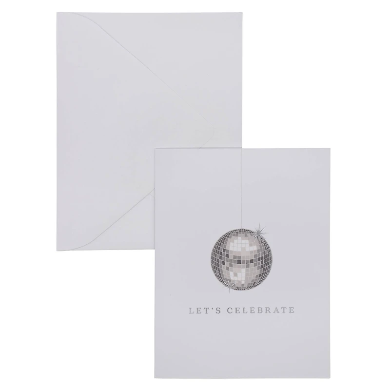 Let's Celebrate Disco Ball Blank Greeting Card Set by Celebrate It™
