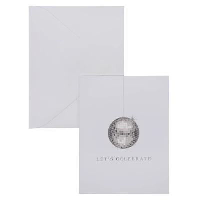 Let's Celebrate Disco Ball Blank Greeting Card Set by Celebrate It™