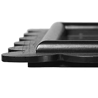 Glitzhome® 42.5" Modern Black Wood Frame Wavy Rectangle Wall Mirror